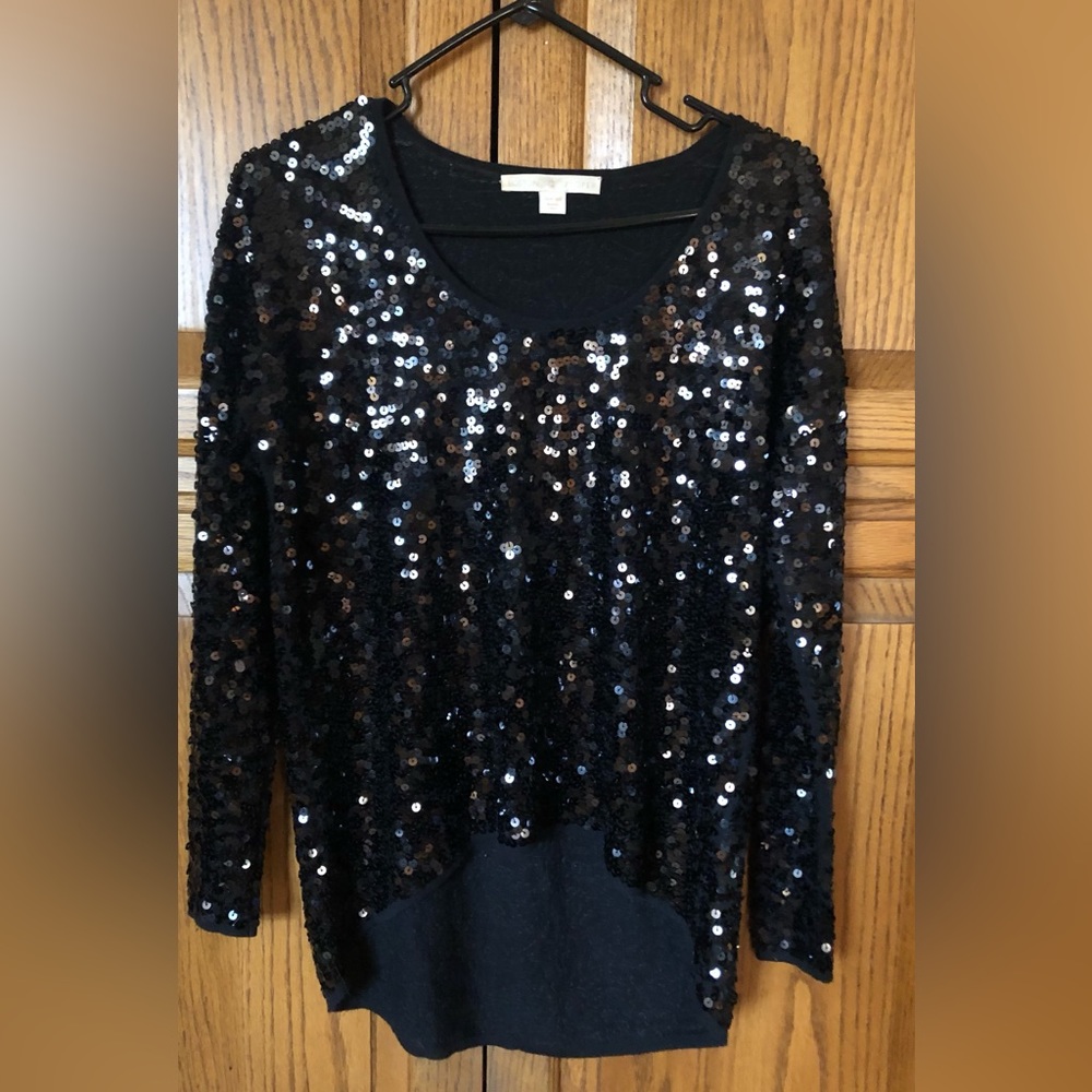 Boston Proper Sequined High- Low Top